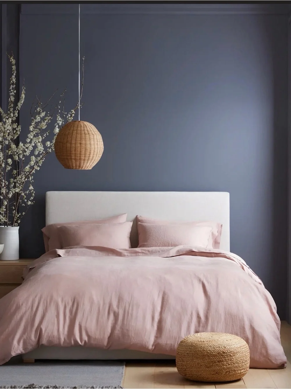 Quince NWOT European Linen Duvet Cover In Dusty Mauve Full/Queen Y756